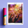 Diamond Painting, Der goldene Schmetterling, 5D Diamant Malerei Bild, Set mit Zubehör