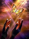 Diamond Painting, Der goldene Schmetterling, 5D Diamant Malerei Bild, Set mit Zubehör