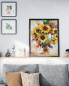 Malen Nach Zahlen Sonnenblume In Der Blumenvase Für Erwachsene