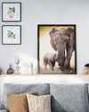 Malen Nach Zahlen Elefanten Mama Mit Baby Für Erwachsene