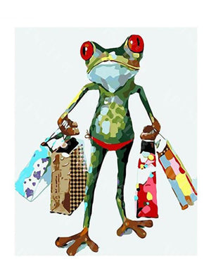 Malen Nach Zahlen Frosch Shopping Lustig Für Erwachsene