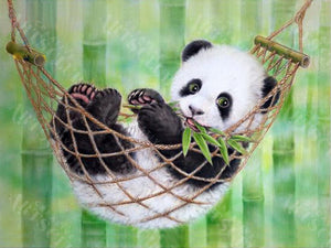 Diamond Painting Entspannt Wie Ein Panda 5D Diamant Malerei Bild Diy Set Mit Strasssteinen Viel