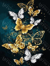 Diamond Painting, Alle Schmetterlinge auf einen Streich, 5D Diamant Malerei Bild, Set mit Zubehör