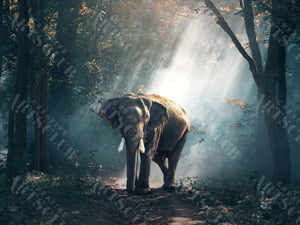 Diamond Painting, Dschungel Elefant, 5D Diamant Malerei Bild, Set mit Zubehör,