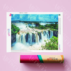 Diamond Painting Wasserfall Iguazu 5D Diamant Malerei Bild Set Mit Zubehör