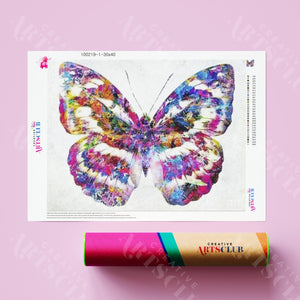 Diamond Painting Schmetterling In Regenbogenfarben 5D Diamant Malerei Bild Set Mit Zubehör